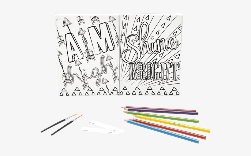 Watercolor Canvas Aim High Shine Bright - Watercolor Painting, transparent png download