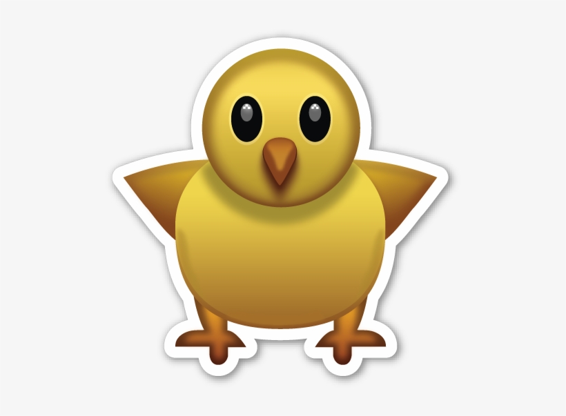 Front Facing Baby Chick - Front Facing Baby Chick Emoji T-shirt, transparent png download