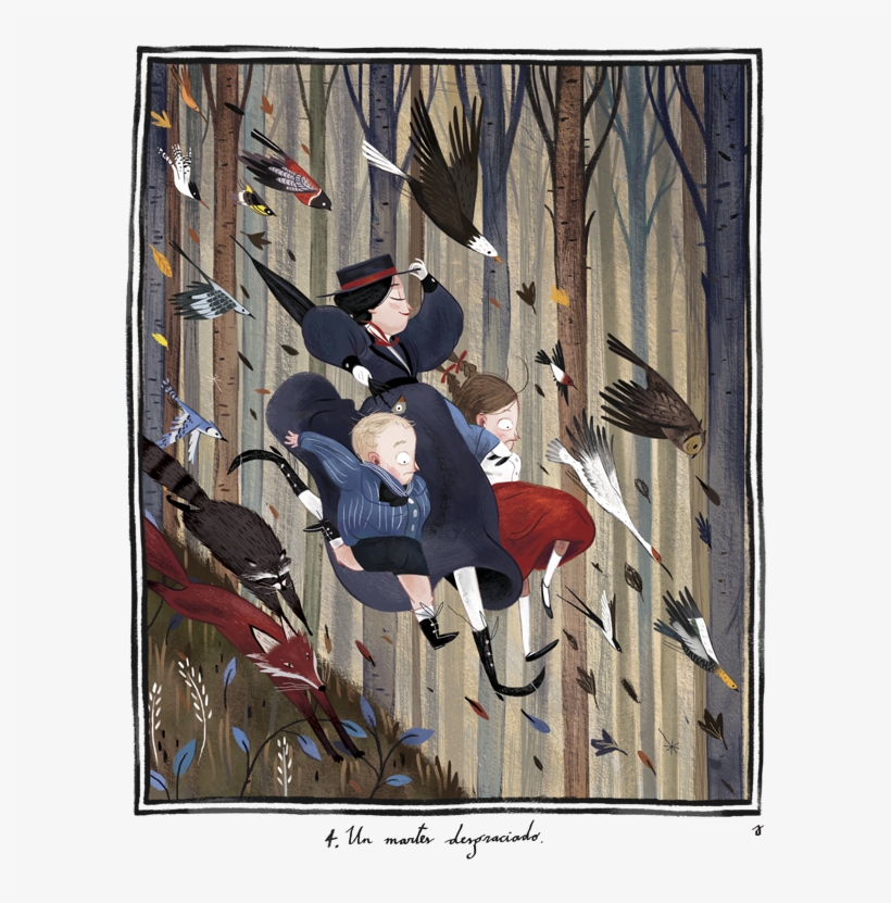 Mary Poppins Painting Mary Poppins Julia Sardá Illustration - Julia Sarda Mary Poppins, transparent png download