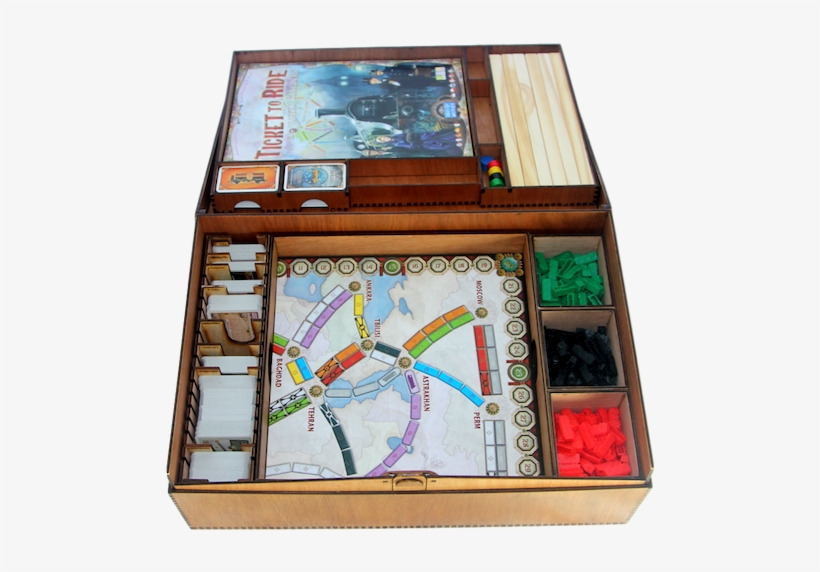 Storage Box Compatible With Ticket To Ride™ - Ticket To Ride Wooden Box, transparent png download