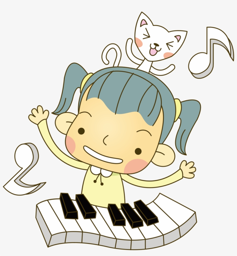 Cartoon Piano Children Play The Piano Png Transparent - การ์ตูน เปีย โน น่า รัก, transparent png download