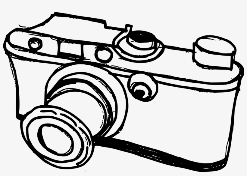 Drawing Watercolors Camera - Line Art, transparent png download