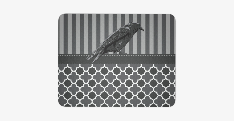 Raven Gray Stripes Trendy Mouse Pad - Handbag, transparent png download