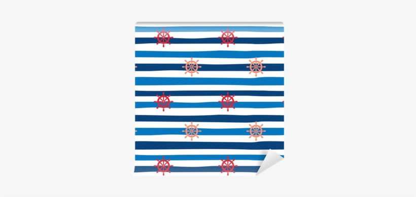 Seamless Marine Background With Watercolor Lifebuoy - Flag, transparent png download