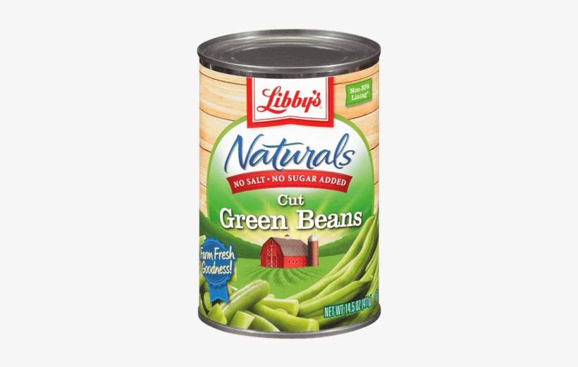 Naturals Cut Green Beans - Libbys Naturals Green Beans, French Style - 14.5 Oz, transparent png download