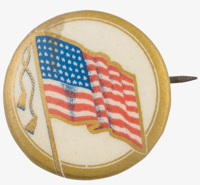 Gold Rim United States Flag - Emblem, transparent png download
