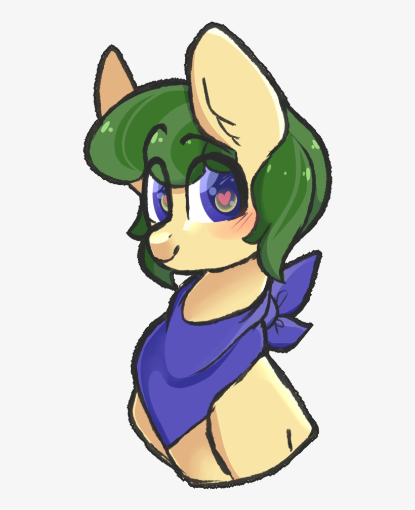 Mimisaurusrex, Bandana, Blue Eyes, Blushing, Bust, - Cartoon, transparent png download