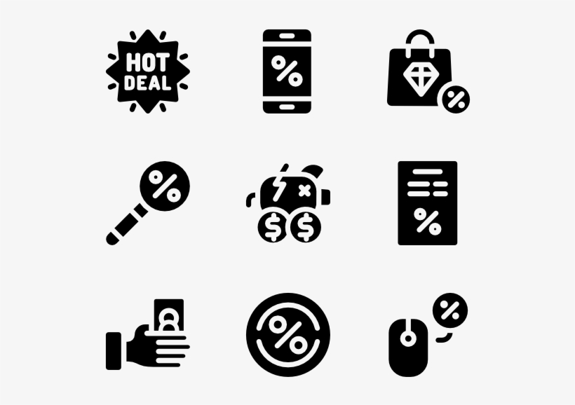 Cyber Monday 40 Icons - Vector Graphics, transparent png download