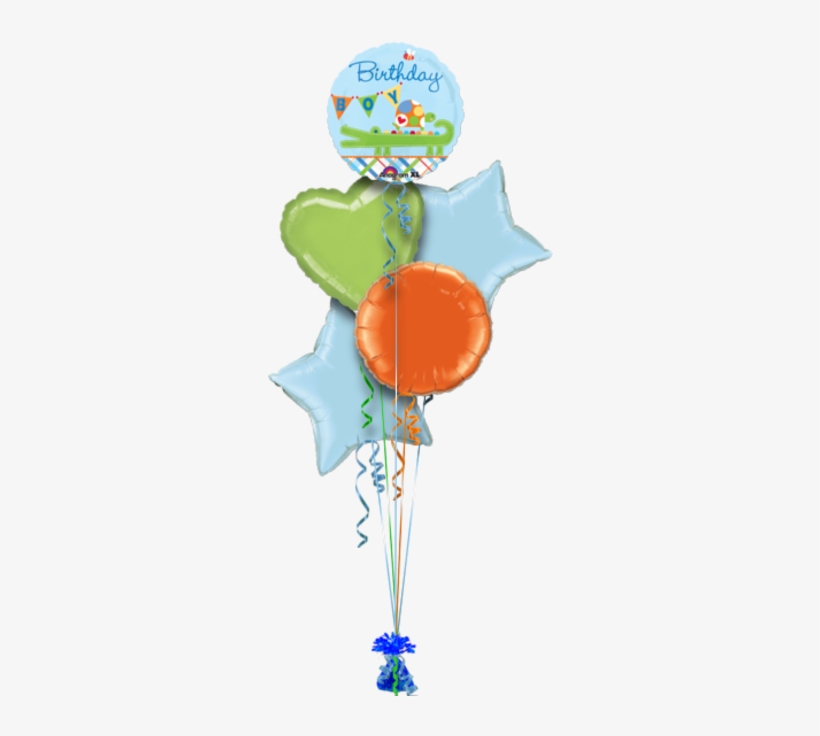 Aligator Birthday Boy Birthday Balloon - Light Blue Star Foil Balloon, transparent png download