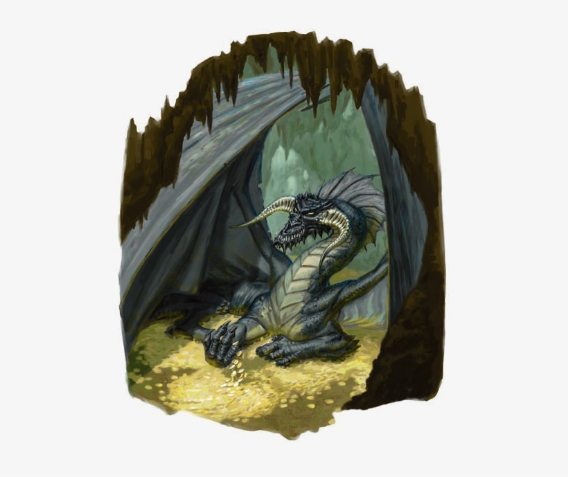 Black On Treasure - Black Dragons Dungeons And Dragons, transparent png download