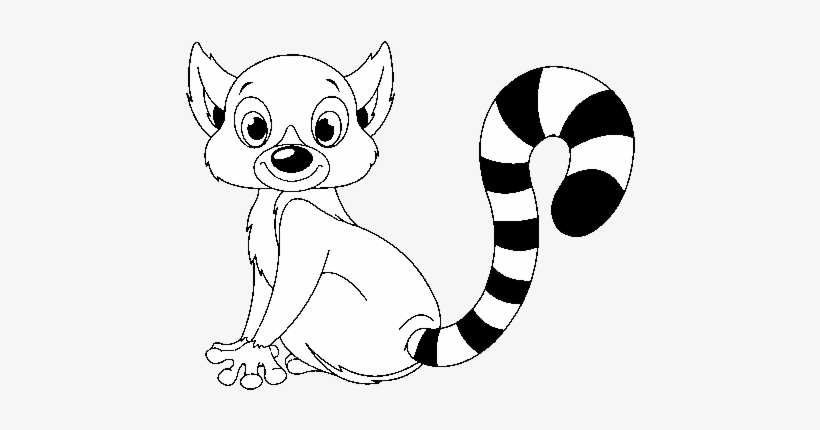 Lemur Coloring Pages - Lemur Dibujo Para Colorear, transparent png download