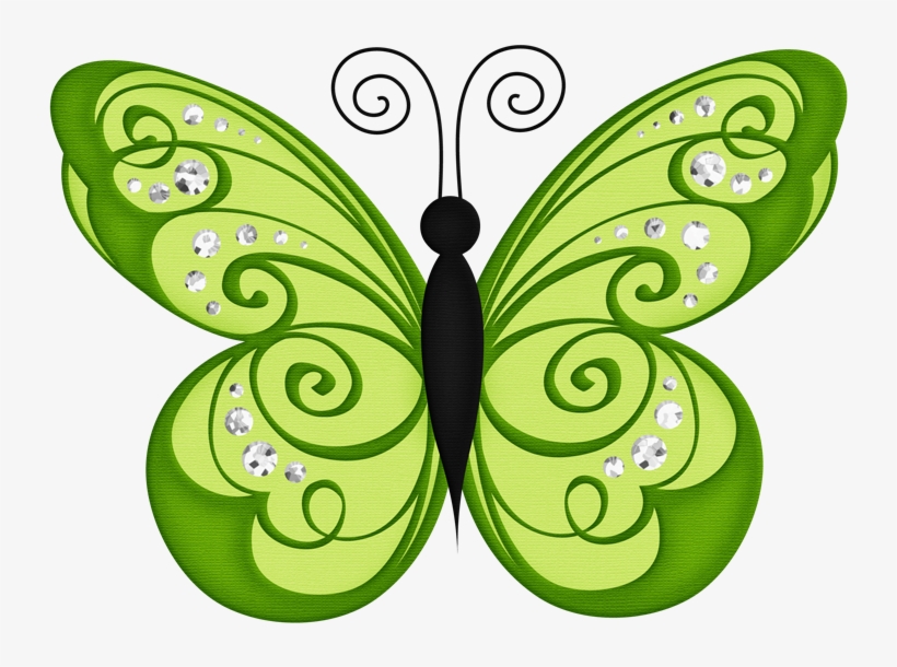 Borboletas & Joaninhas E Etc - Green Butterfly Clipart, transparent png download