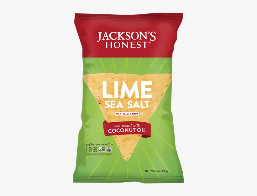 Lime & Sea Salt Tortilla Chips - Jackson's Honest Tortilla Chips, transparent png download