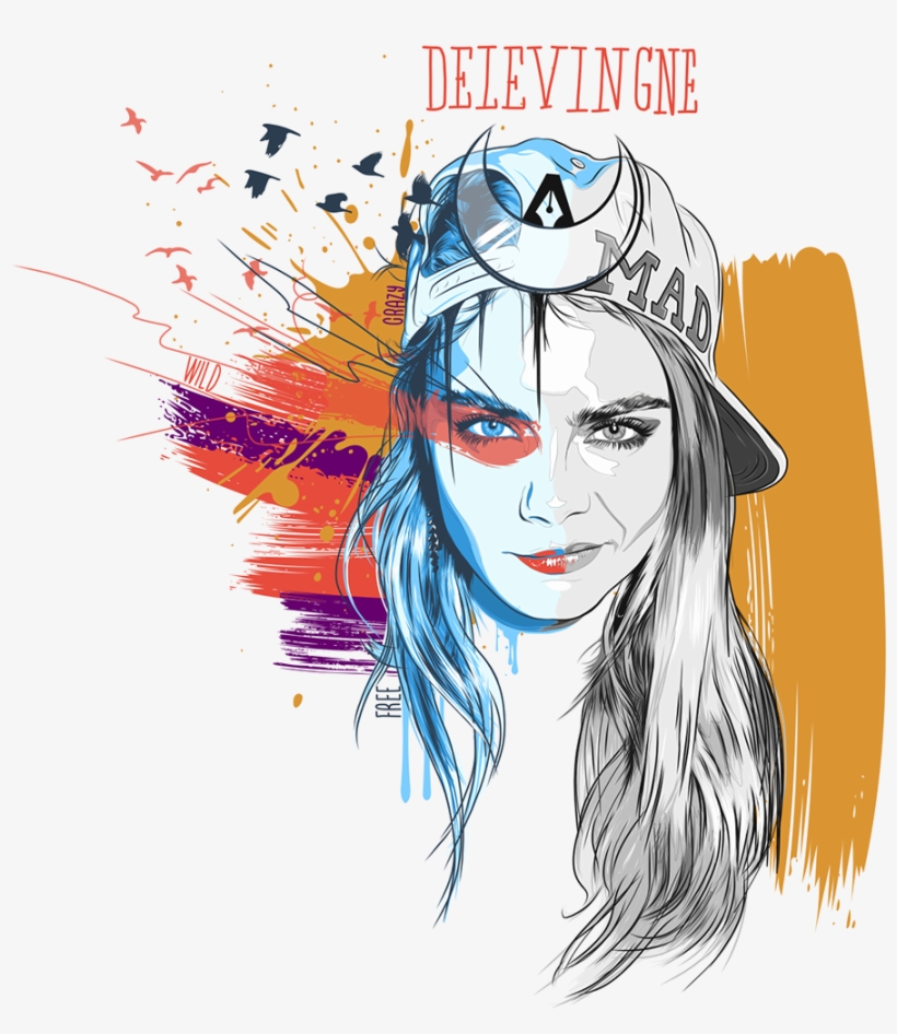 Vector Portraits Part - Model, transparent png download