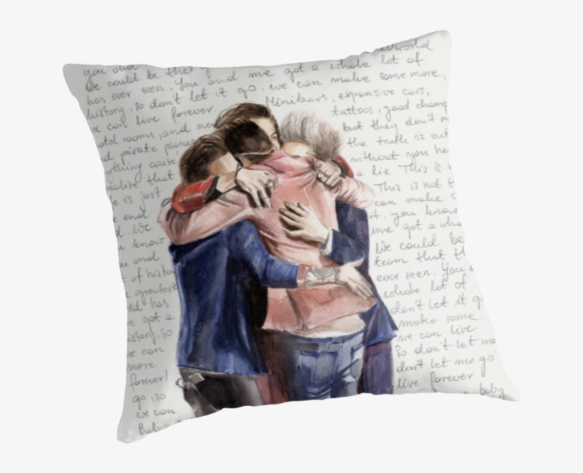 'team I' Throw Pillow By Waterlyrics - Waterlyrics Eine Richtung Umarmen Button Mit Aquarell, transparent png download