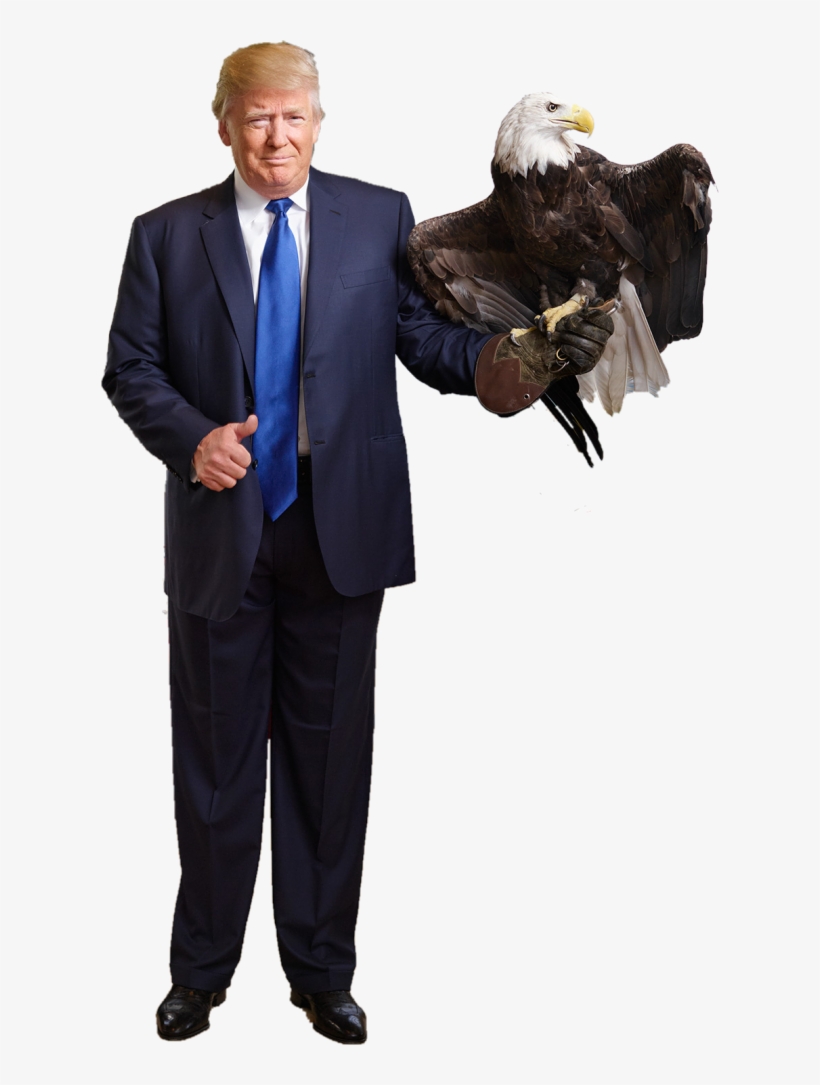 Trump Holding An Eagle, transparent png download