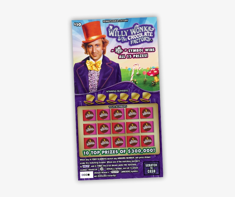 Surprise We've Added More Drawing Prizes - Willy Wonka And The Chocolate Factory Lottery Ticket, transparent png download