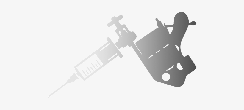 Tattoo Junkies Nh - Tattoo Machine White Silhouette, transparent png download