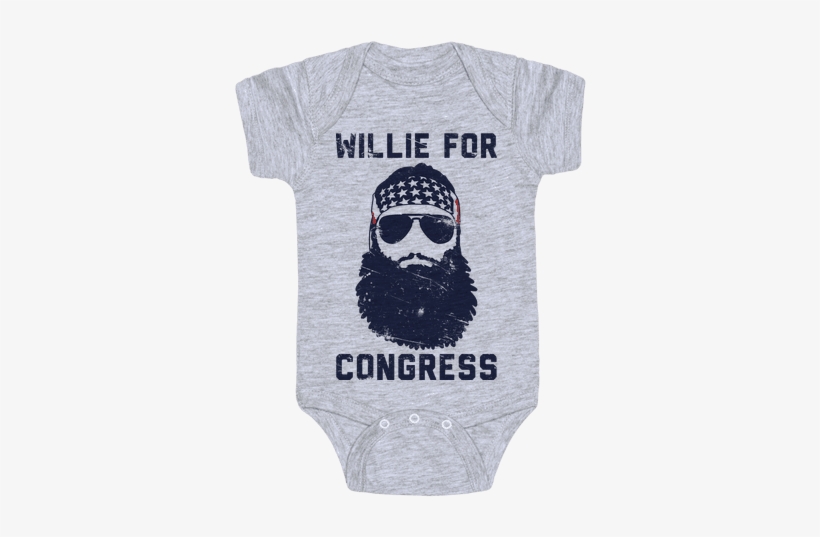 Willie For Congress Baby Onesy - Hillary Comey T Shirts, transparent png download