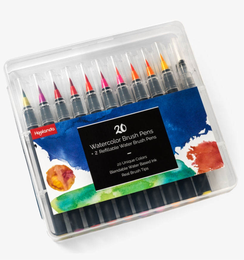 Hoolanda Watercolor Brush Pens - Brush, transparent png download