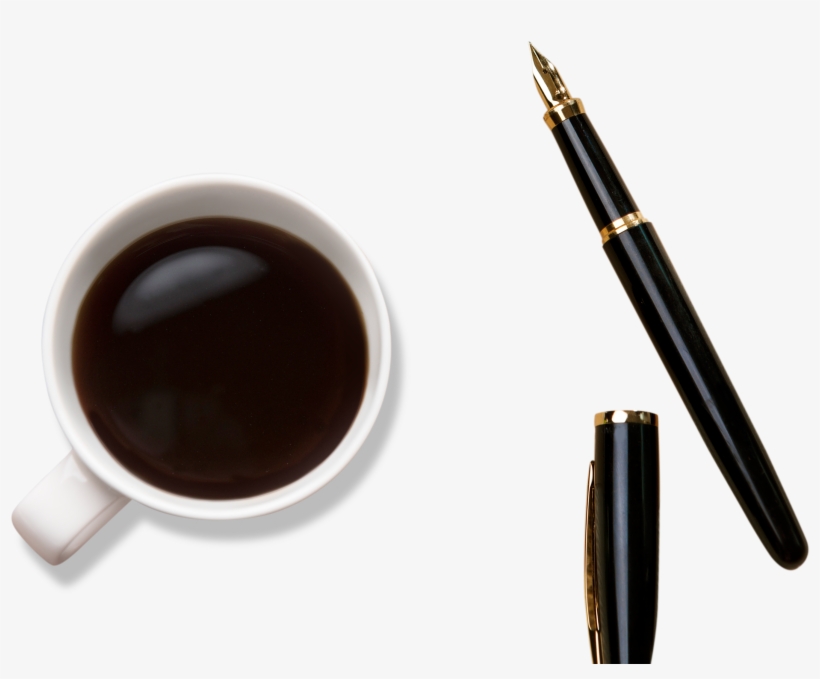 Simple Coffee Pen Decoration Vector - Portable Network Graphics, transparent png download