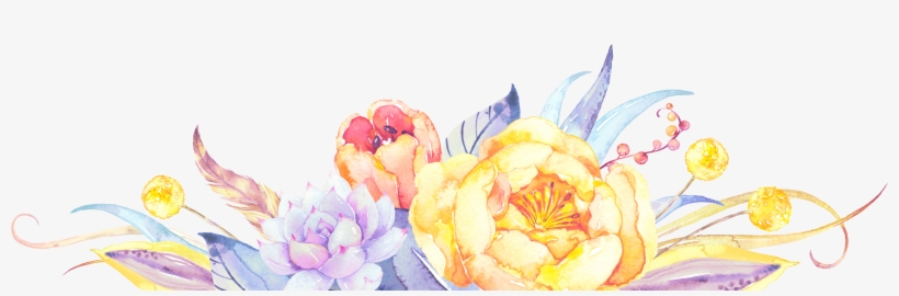 0℃素材1 Watercolor Flowers, Watercolour, Pen And Wash, - Watercolor Pendant, Flower Bouquet Pendant, Floral, transparent png download