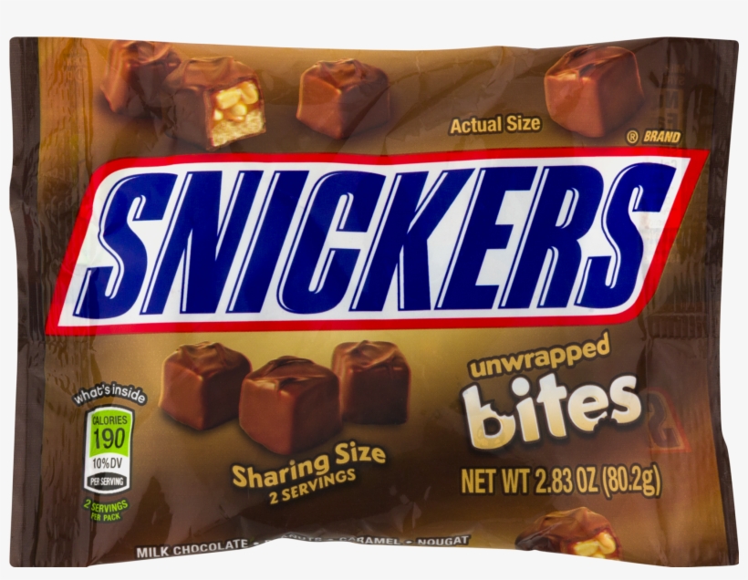 Snickers Unwrapped Bites 2.83 Oz Pack Of 12, transparent png download