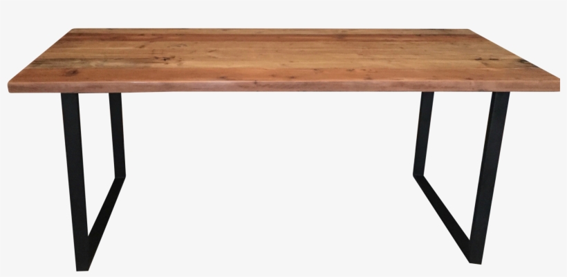 Reclaimed Wood Table With U-shaped Legs - Table, transparent png download
