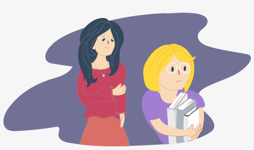 Girl Holding School Books Looking Worried With Concerned - Stress, transparent png download