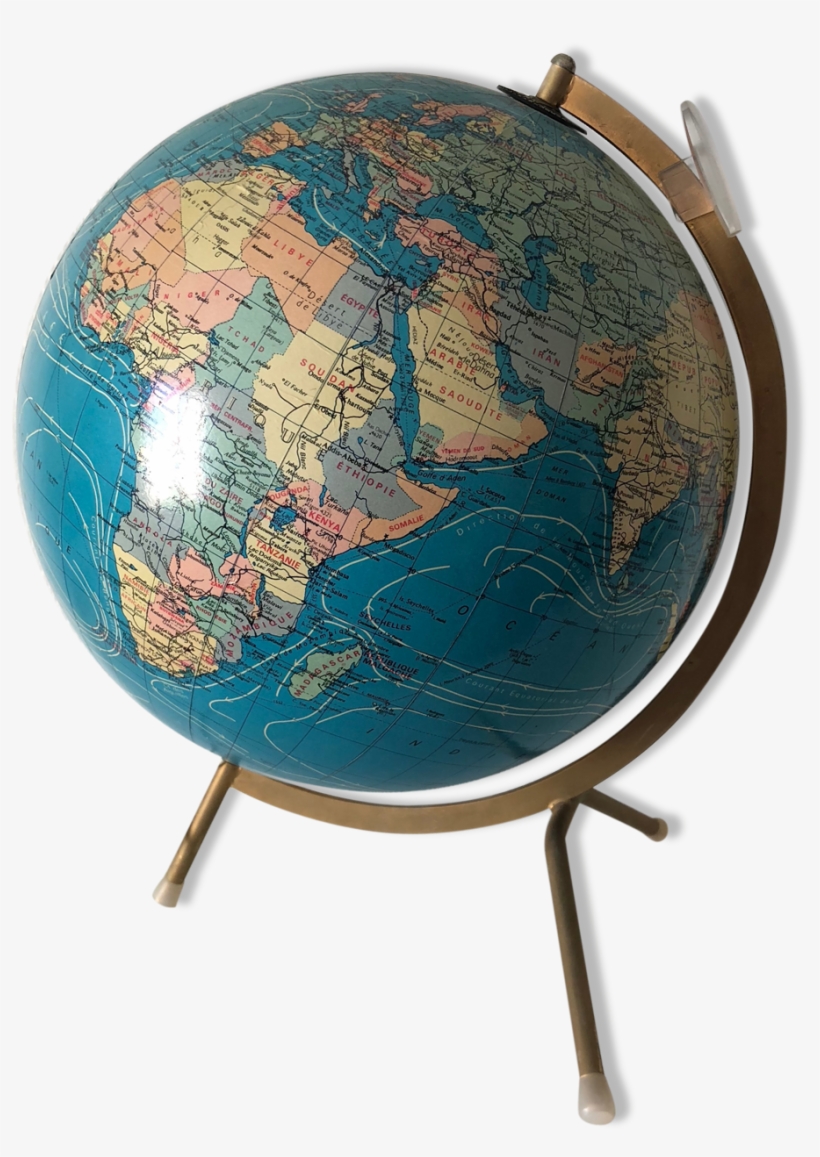 Globe Ground Glass Taride 33 Cm Vintage - Globe, transparent png download