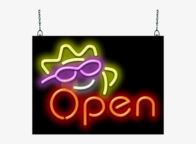 Sunshine Neon Open Sign - Neon Sign, transparent png download