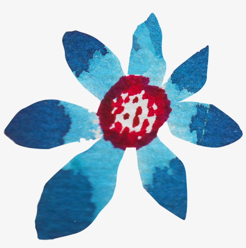 Fiesta Flores 10 Hand Painted Watercolor Flowers 300 - Watercolor Painting, transparent png download
