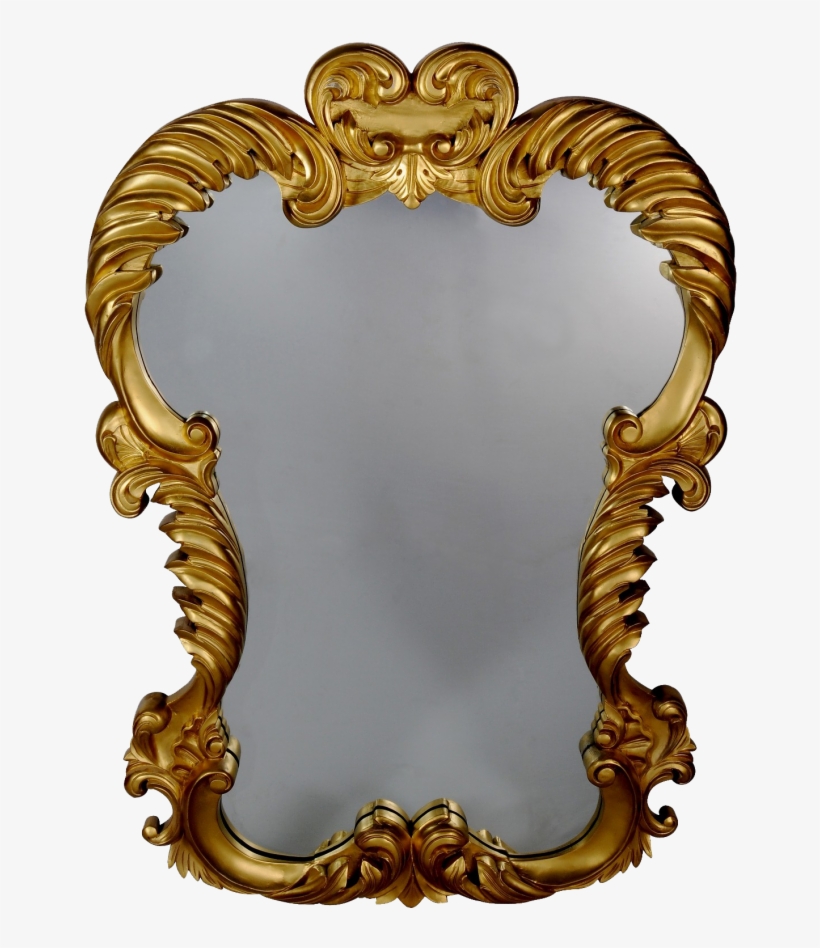 Golden Mirror Frame Png Transparent Image - Golden Mirror Frame, transparent png download
