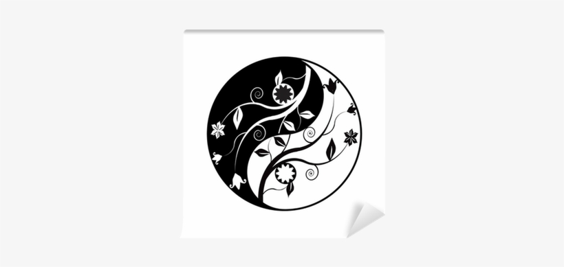 Fotomural Símbolo De Yin Yang Con Los Ornamentos • - Yin Yang Mandala Lotus, transparent png download