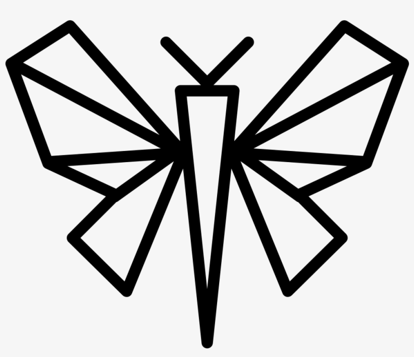 Butterfly Origami Comments - Borboleta Geometrica Png, transparent png download