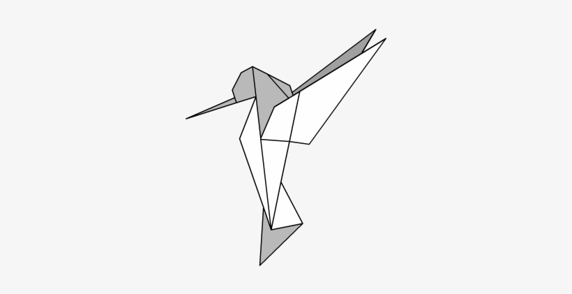 Origami - Colibri Origami Tattoo, transparent png download