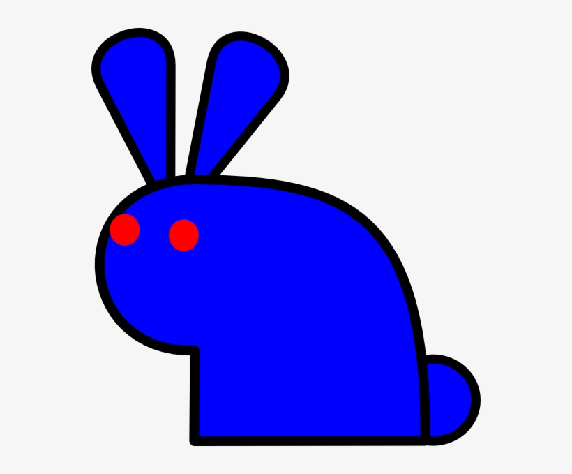 Blue Rabbit Svg Clip Arts 558 X 599 Px, transparent png download