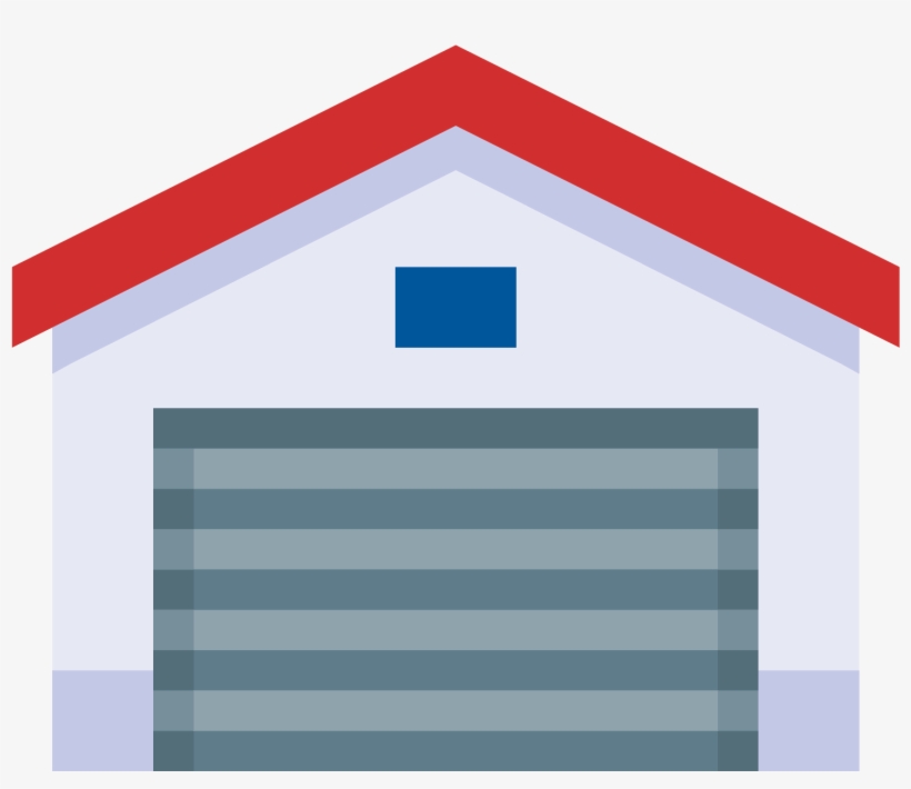 There Is The Front-facing Side Or Entrance Of A Large - Garage Icon, transparent png download