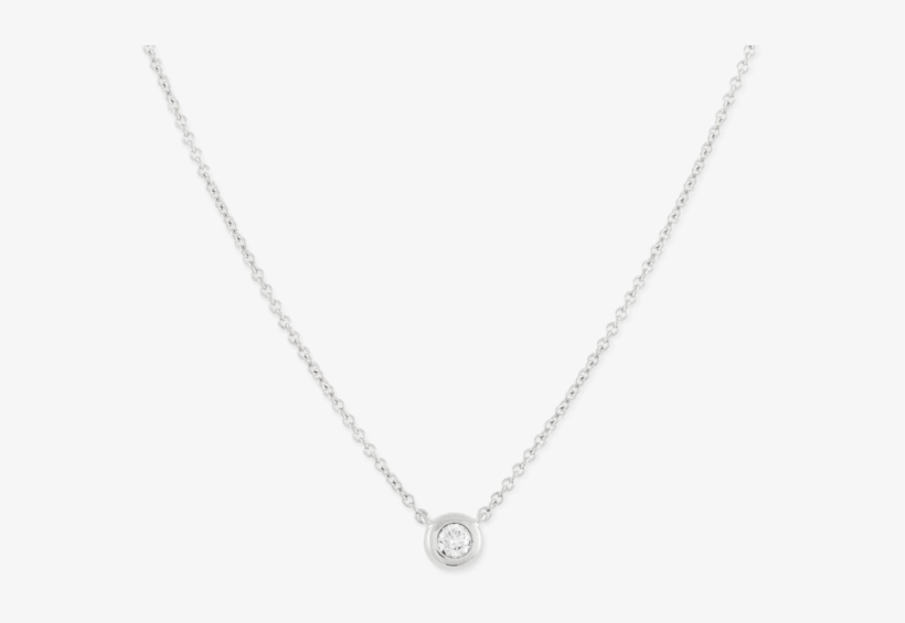 M Necklace Diamondw 1 Mejuri $295 - Silver Diamond Necklace, transparent png download