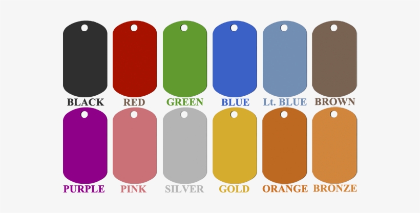 Pricing Is Based On The Total Number Of Tags Purchased - Anodized Aluminum Dog Tags, transparent png download