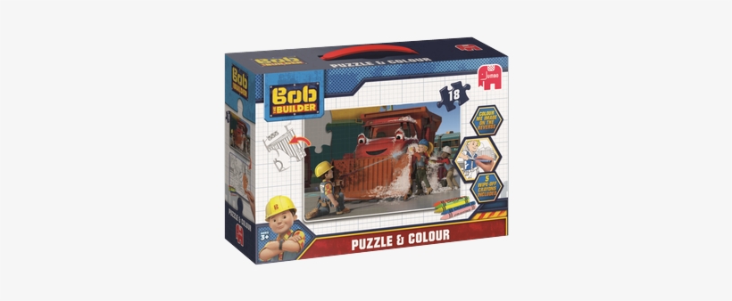 Bob The Builder Puzzle & Colour - Bob The Builder - 4 In 1 Shaped Puzzles Jigsaw Puzzle, transparent png download