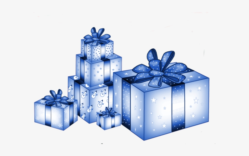 Cajas De Regalos - Gift Box Blue And Silver, transparent png download