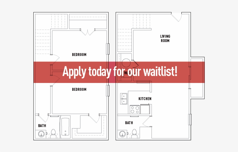 Townhome W/balcony - Unfurnished - Diagram, transparent png download