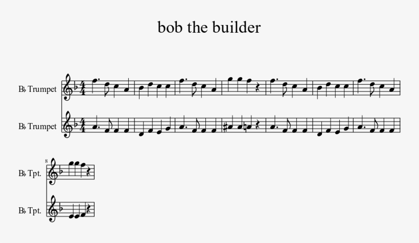 Bob The Builder Sheet Music 1 Of 1 Pages - Fortune Days Glitch Mob Sheet Music, transparent png download
