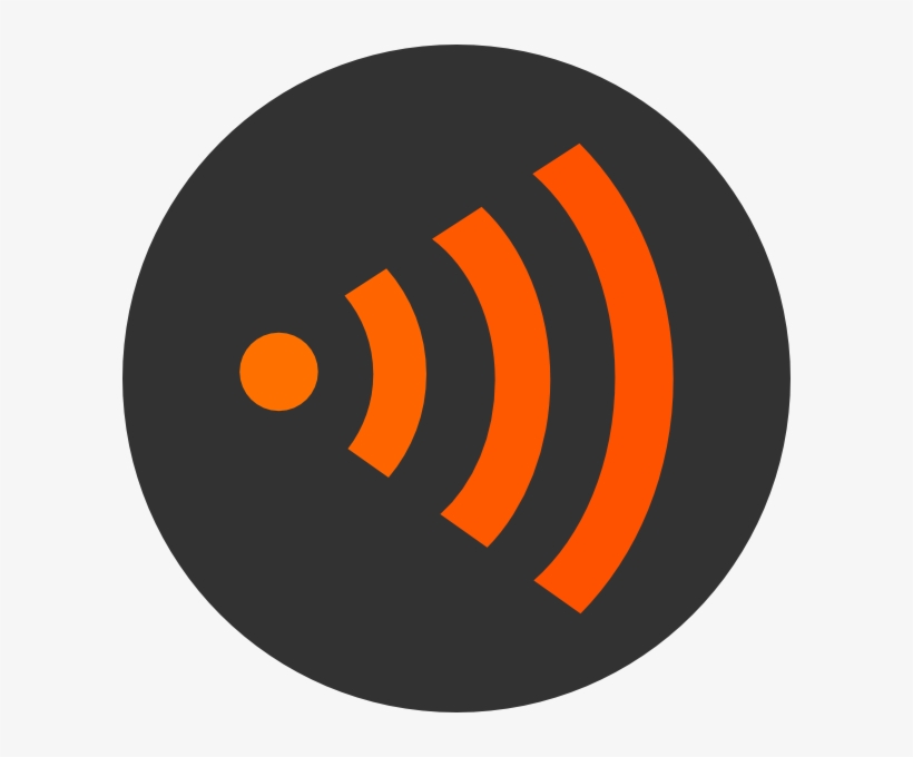 Wifi Orange Right Hi - Circle, transparent png download