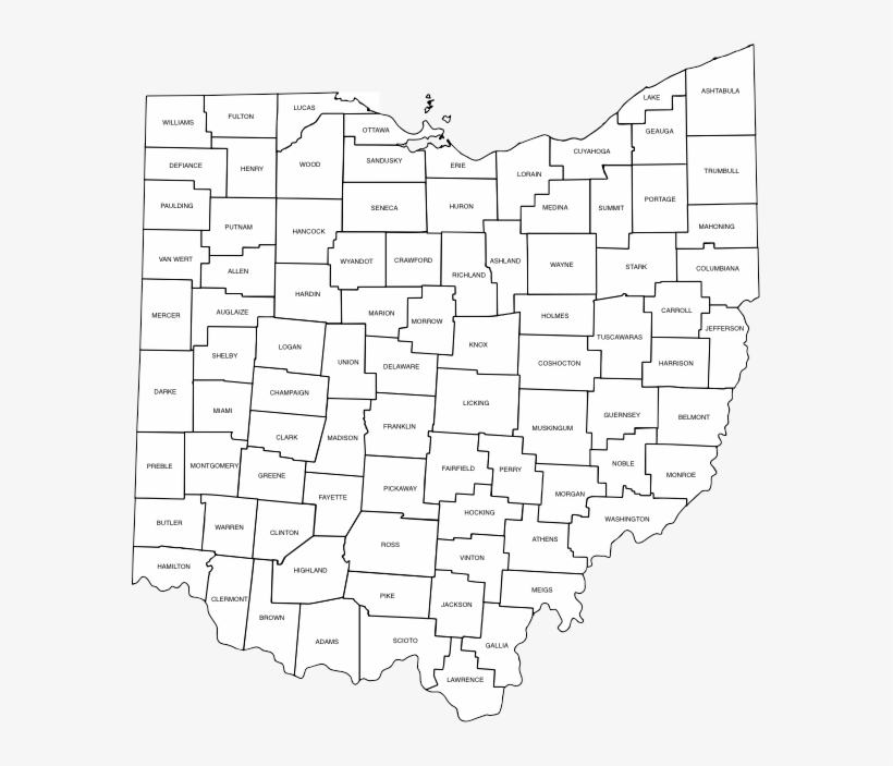 Ohio Counties - Ohio Counties Png, transparent png download