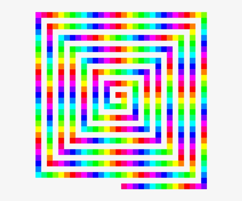 12 Color 480 Square Spiral, transparent png download