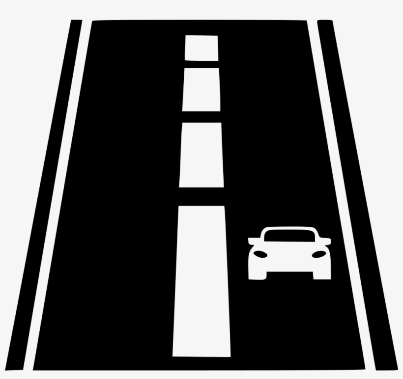 Driveway Highway Road Transport Travel Car Comments - Traveling Car On Road Black And White Png Images, transparent png download