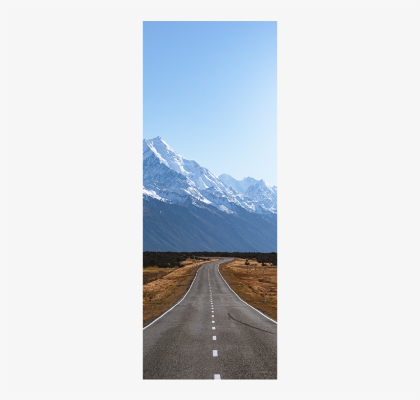 New Zealand Road Door Mural - New Zealand, transparent png download