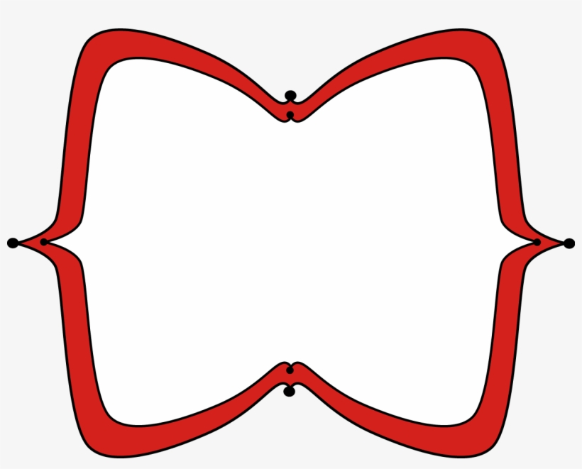 Red Wide Pointy Frame - Clip Art, transparent png download